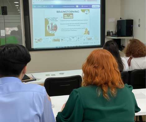 Participants presenting classroom projects